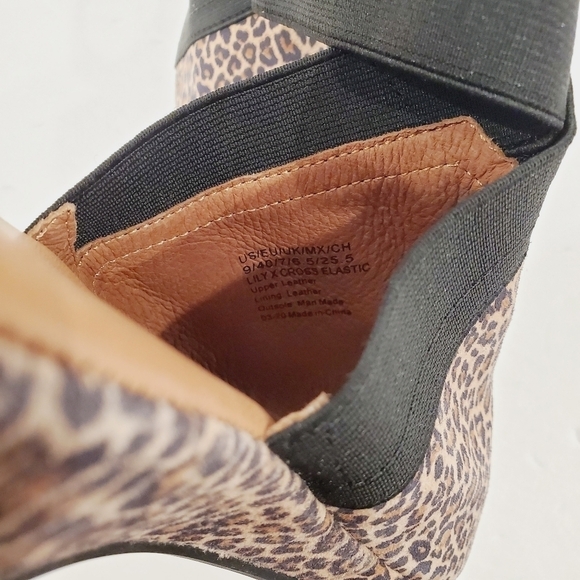 NEW Gentle Souls by Kenneth Cole Demi Wedge Ankle Strap Sandal Animal Print - Picture 5 of 8
